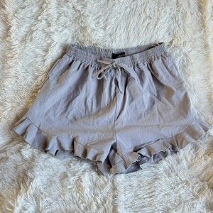 CURLBIUTY Women Summer Ruffle Hem Elastic Waist Shorts Casual Loose Shorts Sz M